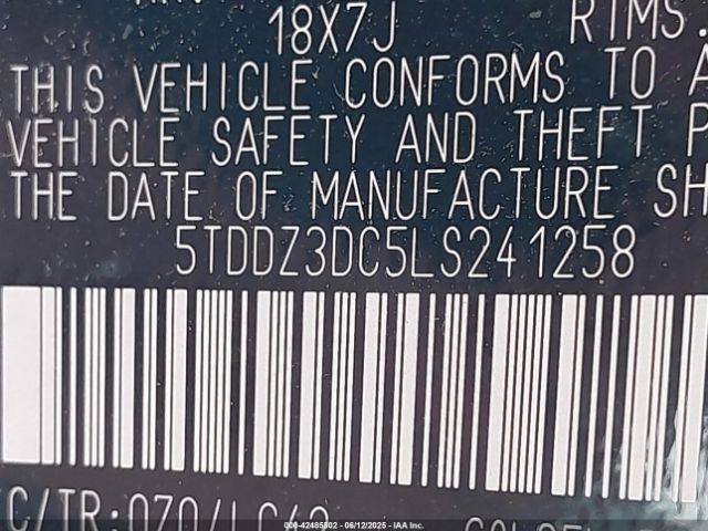 2020 TOYOTA SIENNA 5TDDZ3DC5LS241258 Photo 8