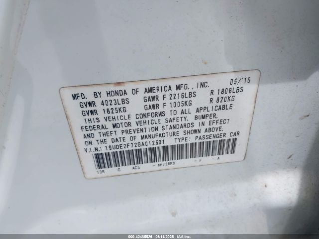 2016 ACURA ILX 19UDE2F72GA012501 Photo 8