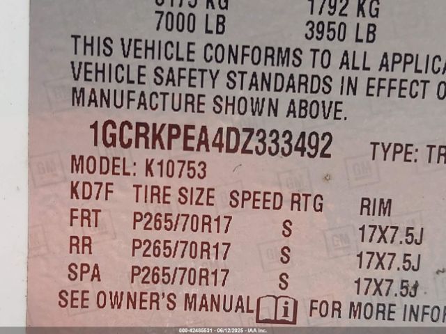 2013 CHEVROLET SILVERADO 1500 1GCRKPEA4DZ333492 Photo 8