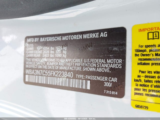 BMW 428i 2015 WBA3N7C55FK223840 Image 9