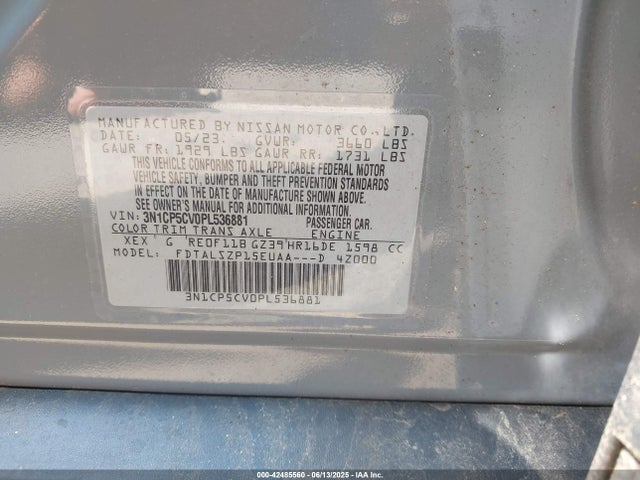 3N1CP5CV0PL536881 Nissan 2023