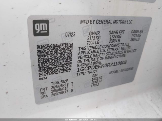 1GCPDEEK0RZ110808 Chevrolet l3b