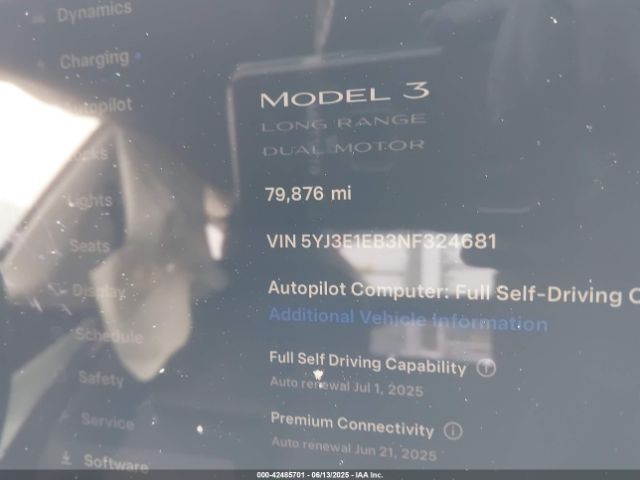 2022 TESLA MODEL 3 5YJ3E1EB3NF324681 Photo 6