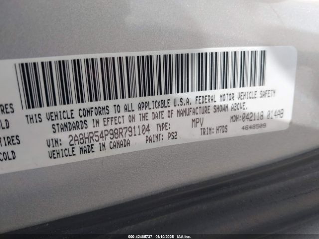 2008 CHRYSLER TOWN & COUNTRY 2A8HR54P98R791104 Photo 8