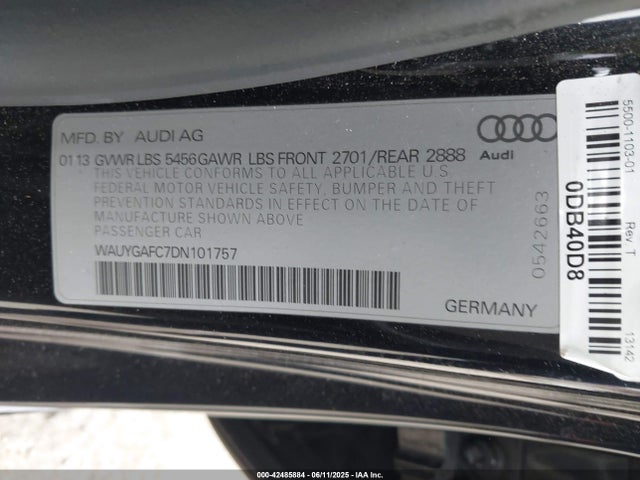 2013 AUDI A7 WAUYGAFC7DN101757 Photo 8