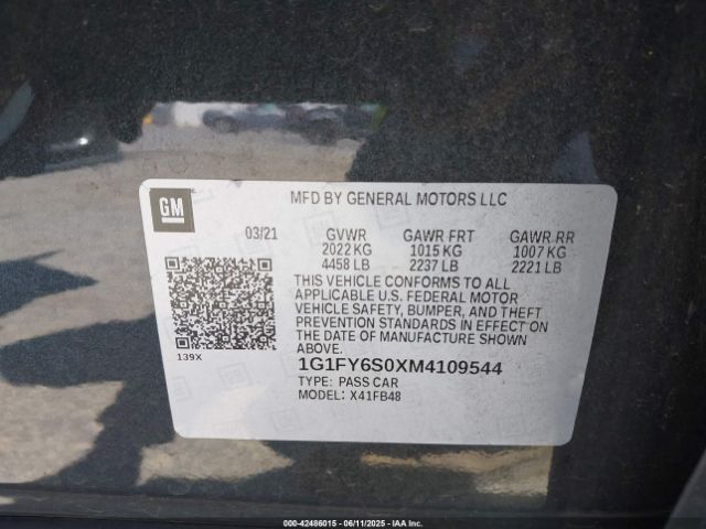 2021 CHEVROLET BOLT EV 1G1FY6S0XM4109544 Photo 8