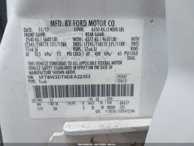 2013 FORD F-350 1FT8W3DT9DEA22353 Photo 8