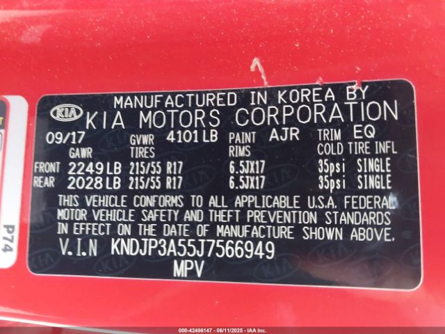 KNDJP3A55J7566949 KIA SOUL +