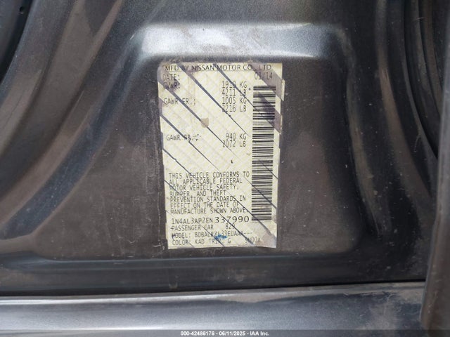 Nissan Altima 2014 1N4AL3AP2EN337990 Image 9
