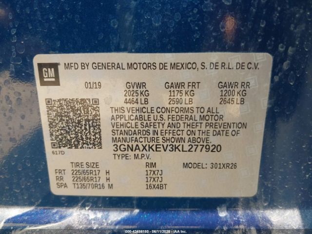 2019 CHEVROLET EQUINOX 3GNAXKEV3KL277920 Photo 8