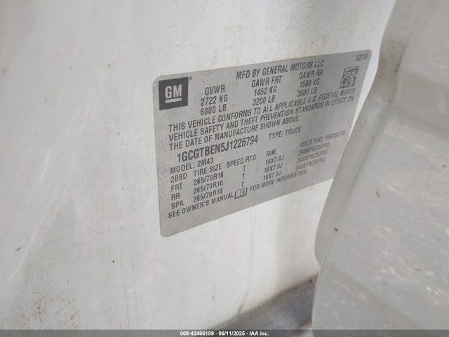 1GCGTBEN5J1226794 Chevrolet lgz - di: direct injection, vvt: variable valve timing, alum, var2, gen2