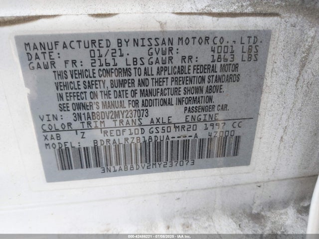 Nissan 2021 2021 3N1AB8DV2MY237073 Image 9
