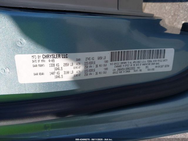2009 CHRYSLER TOWN & COUNTRY 2A8HR54189R633933 Photo 8