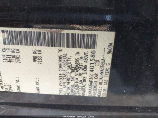 2016 NISSAN MAXIMA 1N4AA6AP1GC401586 Photo 8