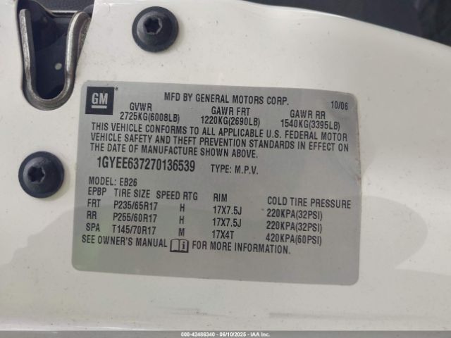 2007 CADILLAC SRX 1GYEE637270136539 Photo 8