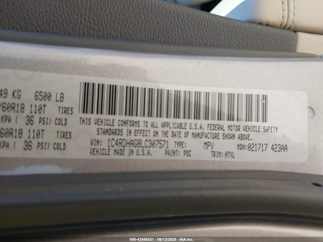 Dodge Durango 2020 1C4RDHAG8LC307571 Image 9