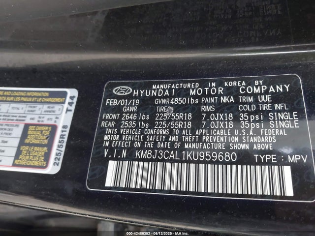 Hyundai Tucson Ultimate 2019 KM8J3CAL1KU959680 Image 9