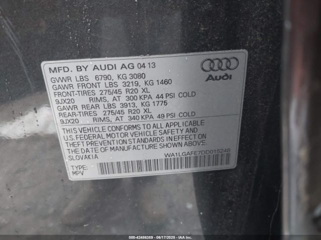 2013 AUDI Q7 WA1LGAFE7DD015248 Photo 8