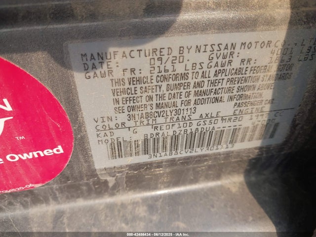 Nissan Sentra 2020 3N1AB8CV2LY301113 Image 9