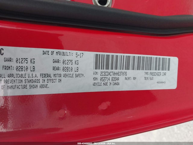 Dodge Charger 2017 2C3CDXCT0HH637076 Image 9