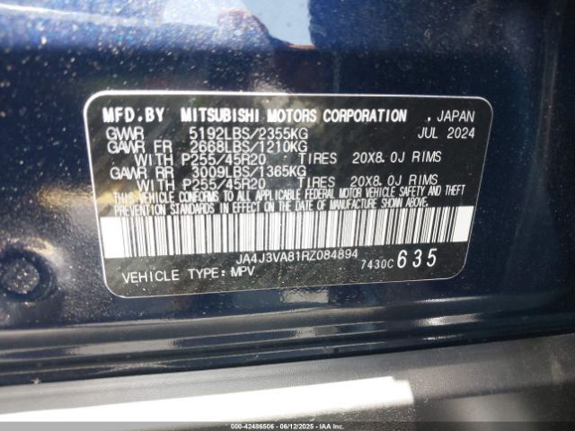 2024 MITSUBISHI OUTLANDER JA4J3VA81RZ084894 Photo 8