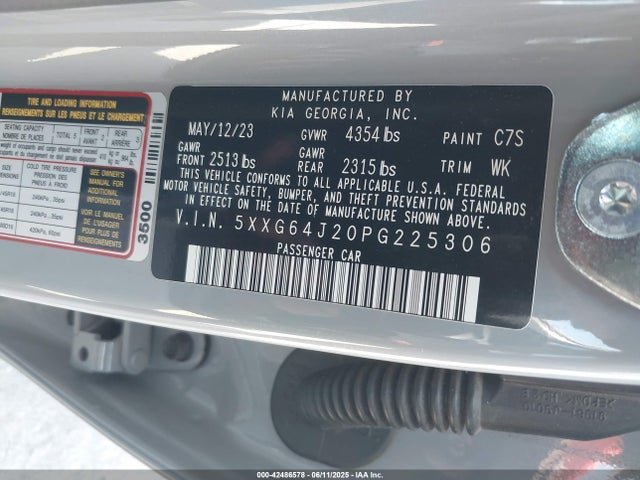 5XXG64J20PG225306 KIA t-gdi gamma ii