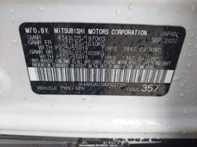 2021 MITSUBISHI OUTLANDER SPORT JA4ARUAU7MU002128 Photo 8