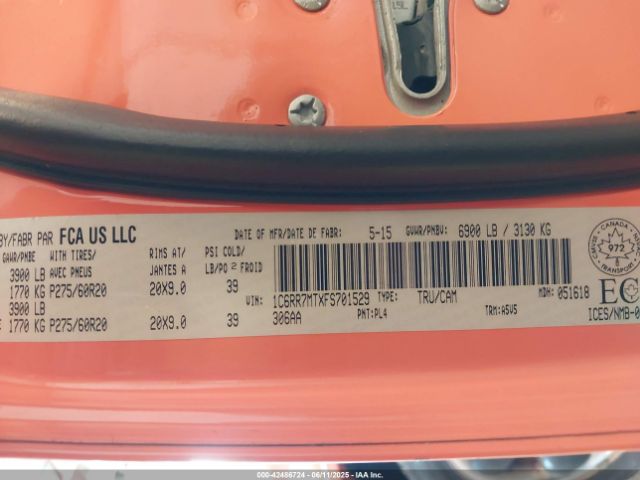 2015 RAM 1500 1C6RR7MTXFS701529 Photo 8