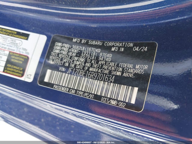 Subaru na 2024 JF1ZDBE16R9701634 Image 9