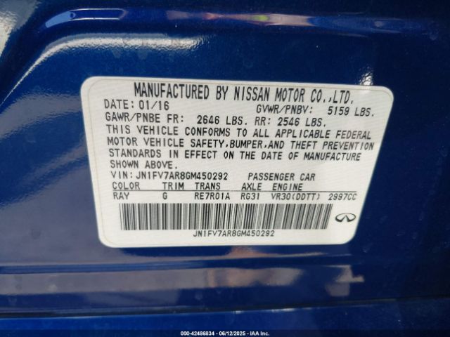 JN1FV7AR8GM450292 Infiniti 2016