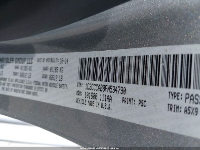2015 CHRYSLER 200 1C3CCCAB8FN534790 Photo 8