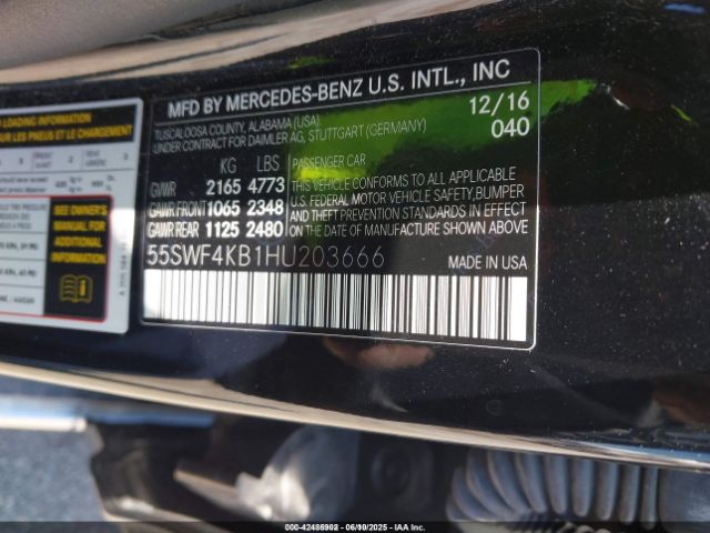 2017 MERCEDES-BENZ C 300 55SWF4KB1HU203666 Photo 8