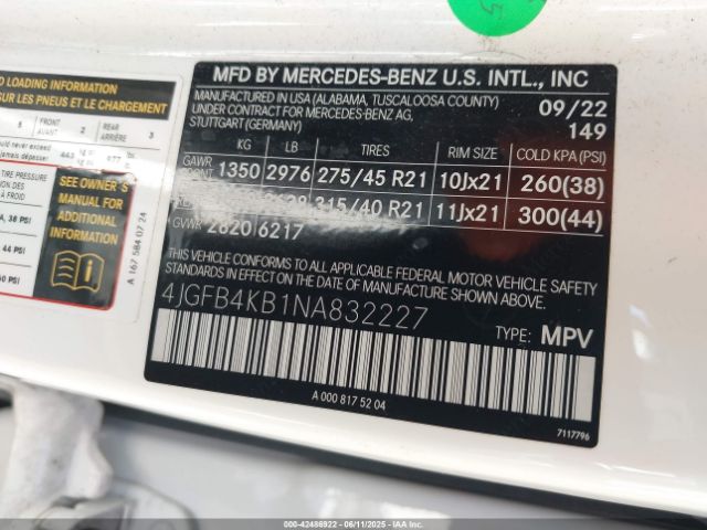 2022 MERCEDES-BENZ GLE 350 4JGFB4KB1NA832227 Photo 8