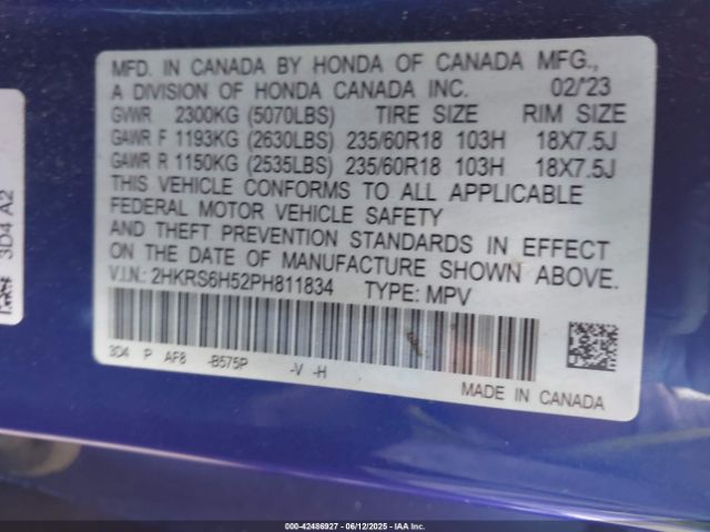 2023 HONDA CR-V HYBRID 2HKRS6H52PH811834 Photo 8