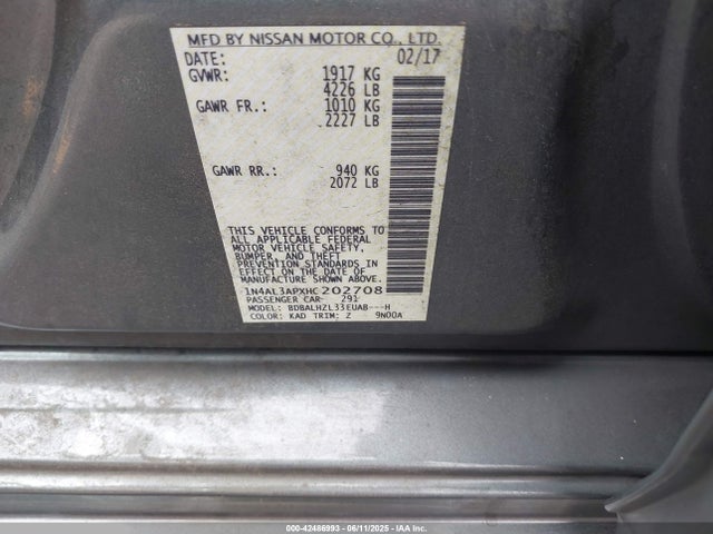 1N4AL3APXHC202708 Nissan 2017