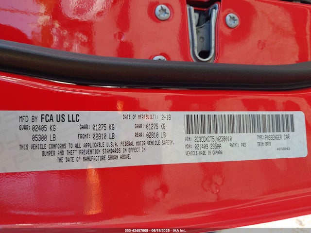 Dodge 2018 2018 2C3CDXCT5JH238010 Image 9
