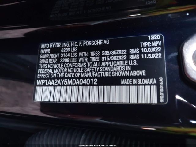 WP1AA2AY5MDA04012 Porsche Cayenne