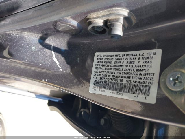 19XFB2F57FE706160 Honda r18z1