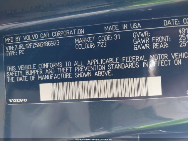 2022 VOLVO S60 7JRL12FZ5NG186923 Photo 8