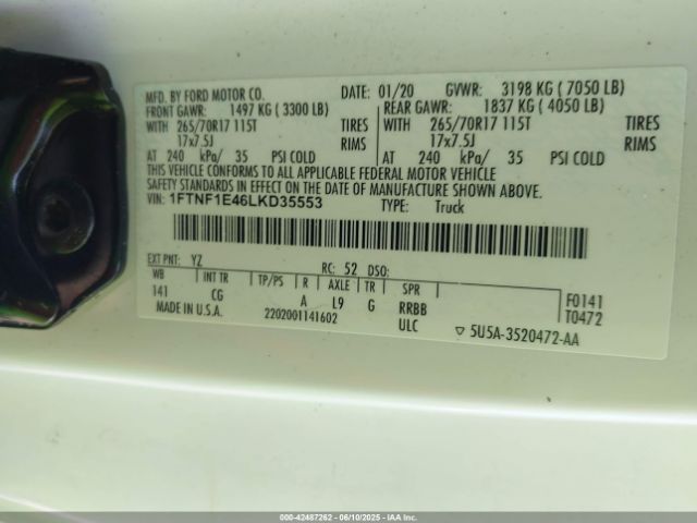 1FTNF1E46LKD35553 Ford F-150 Xl