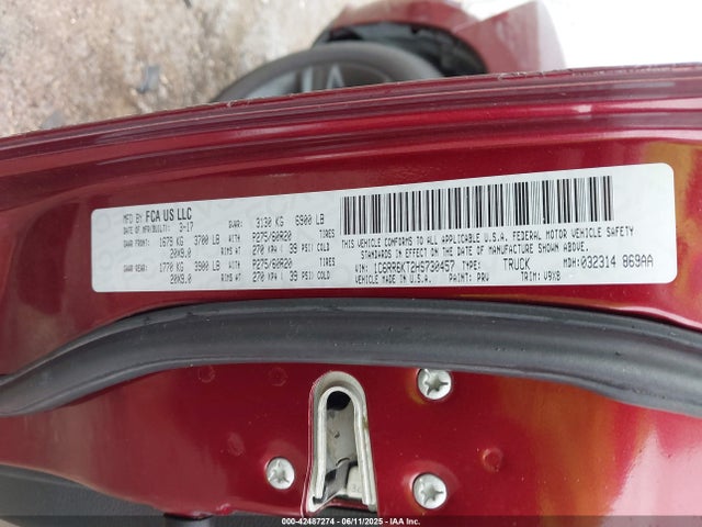 RAM 2017 2017 1C6RR6KT2HS730457 Image 9