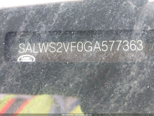 SALWS2VF0GA577363 Land Rover Range Rover Sport 3.0l V6 Supercharged Hse