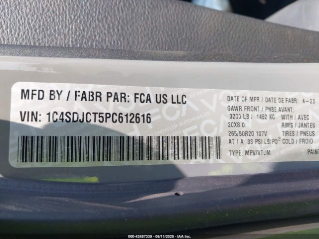 2023 DODGE DURANGO 1C4SDJCT5PC612616 Photo 8