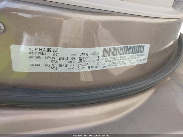 Chrysler Pacifica 2017 2C4RC1DG4HR704781 Image 9