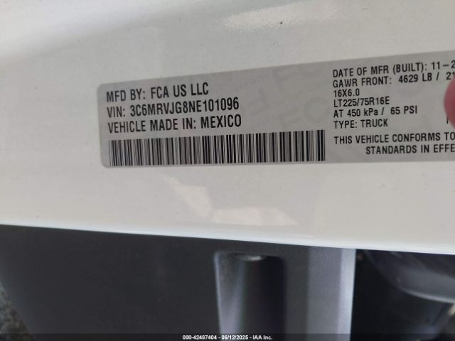 2022 RAM PROMASTER 3500 3C6MRVJG8NE101096 Photo 8
