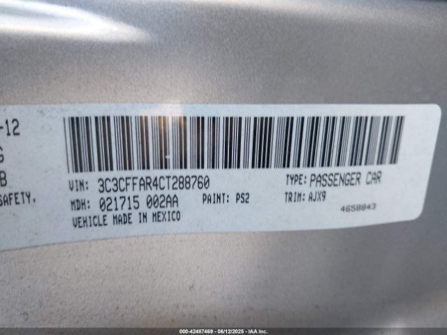 2012 FIAT 500 3C3CFFAR4CT288760 Photo 8
