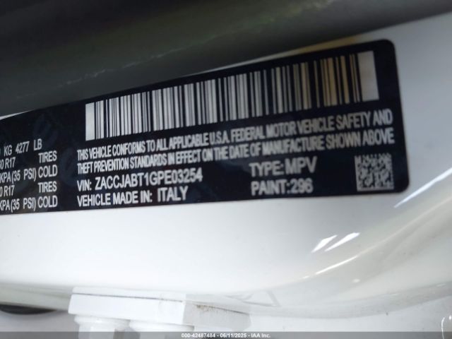 2016 JEEP RENEGADE ZACCJABT1GPE03254 Photo 8