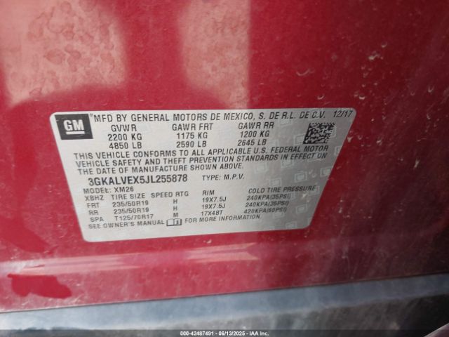 2018 GMC TERRAIN 3GKALVEX5JL255878 Photo 8