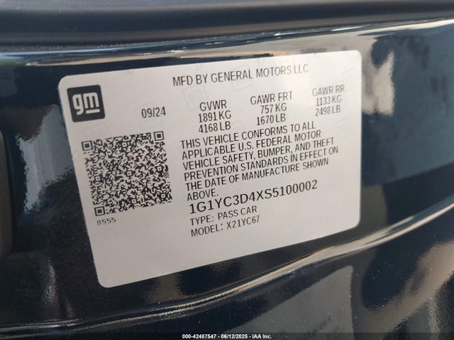 1G1YC3D4XS5100002 Chevrolet lt2