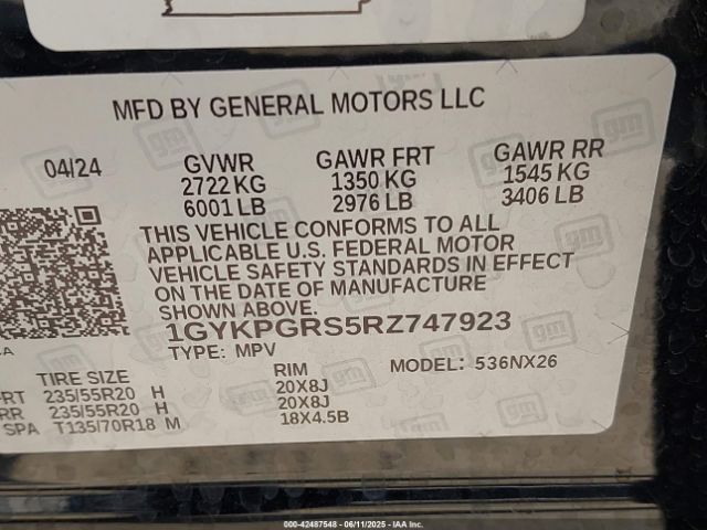 2024 CADILLAC XT6 1GYKPGRS5RZ747923 Photo 8